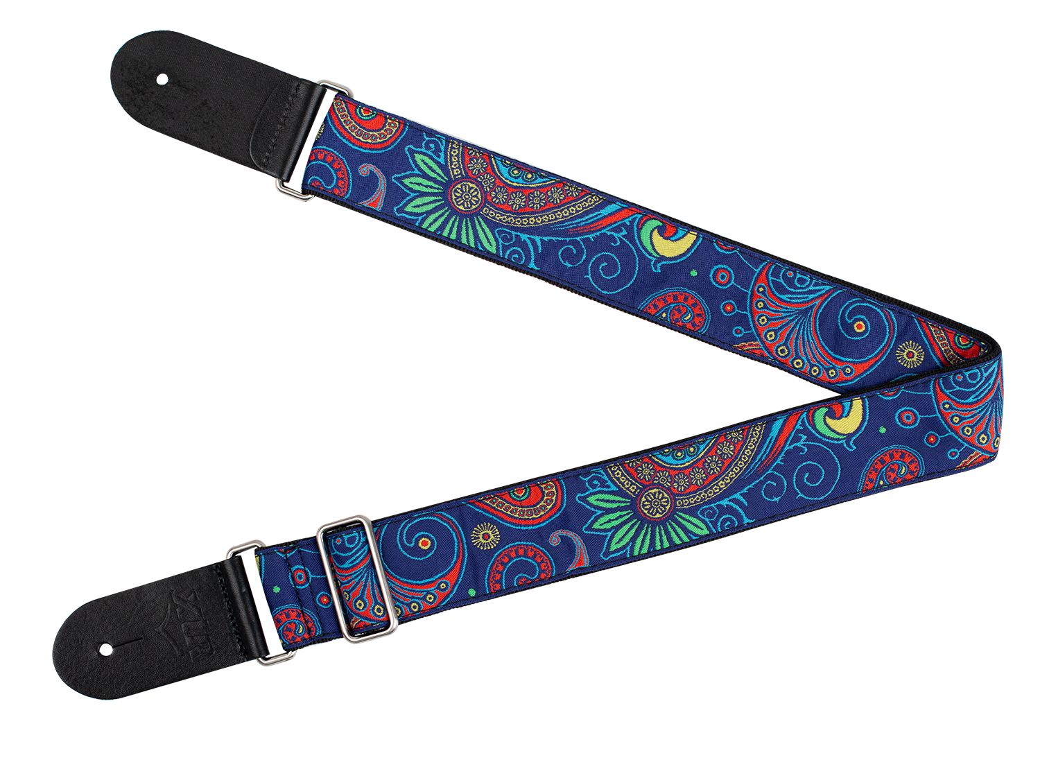 XTR | LS335 | Vintage Jacquard Weave Guitar Strap | Blue Paisley XTR | LS335 | Vintage Jacquard Weave Guitar Strap | Blue Paisley